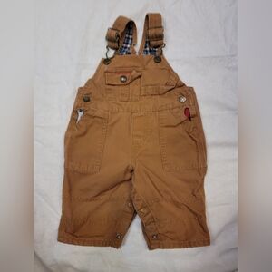 Vintage Oshkosh 0-3m Canvas Carpenter Embroidered Tools Overalls